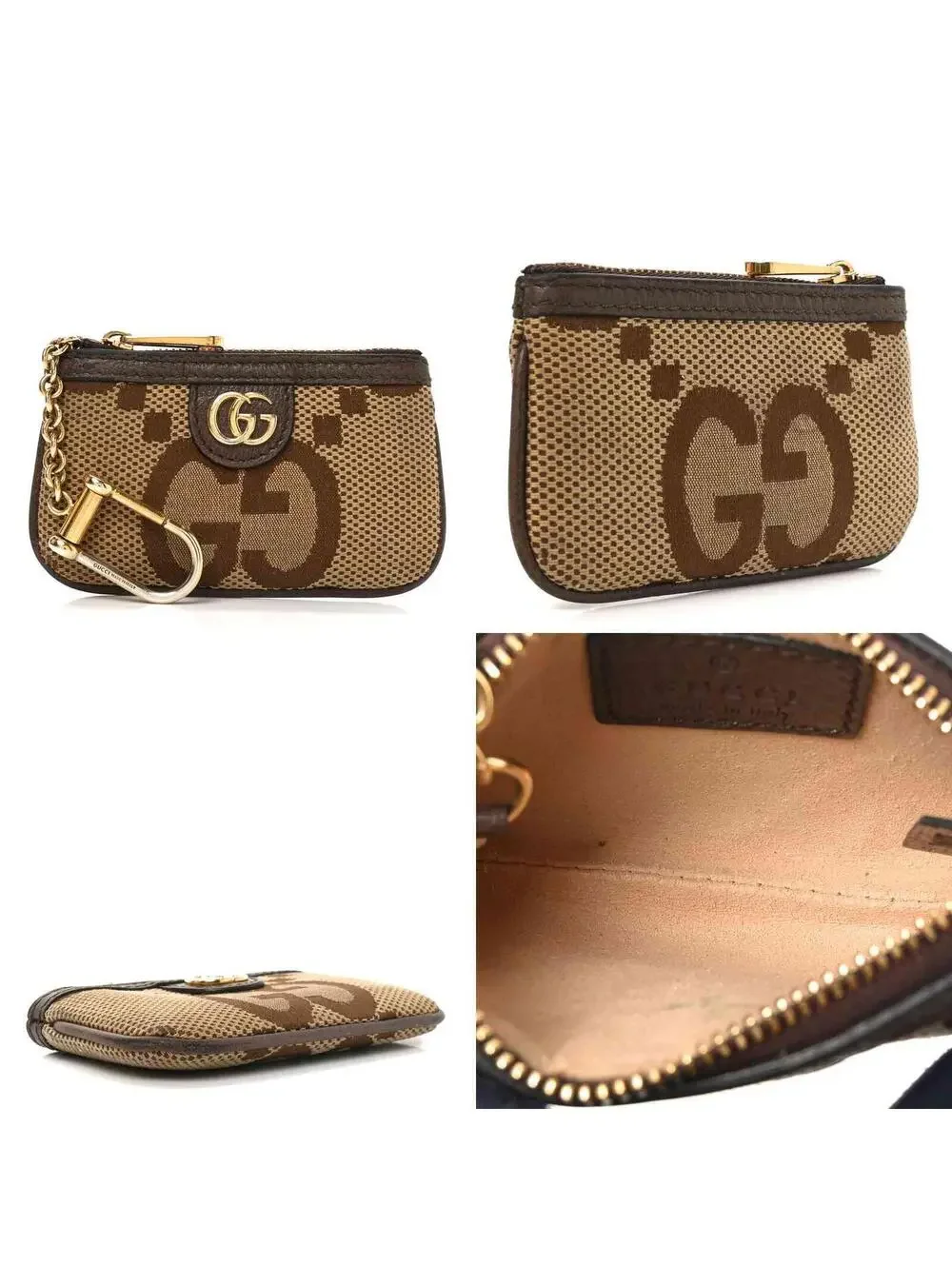 $450 Gucci Monogram JumboGG Textured Dollar Calfskin Ophidia - Picture 2 of 11